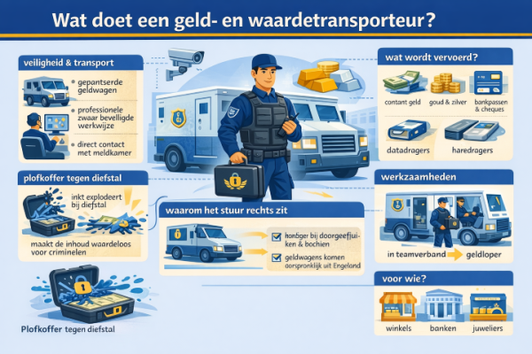 Alles over het beroep geld- en waardetransporteur Wat doet een geld- en waardetransporteur